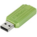 Verbatim USB DRIVE 2.0 PINSTRIPE USB-Stick 128 GB Eucalyptus, Grün 49462 USB 2.0