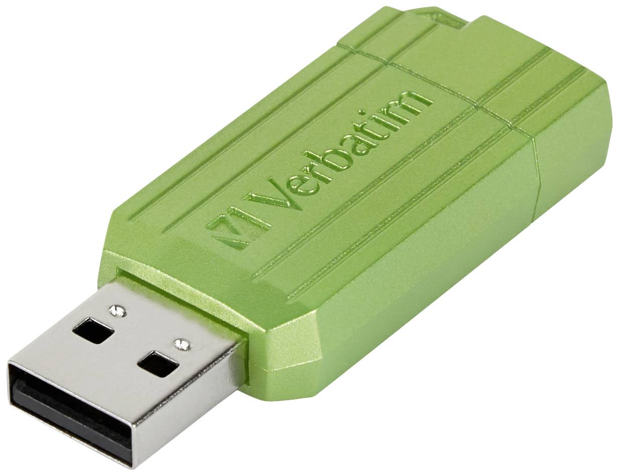 Verbatim USB DRIVE 2.0 PINSTRIPE USB-Stick 128 GB Eucalyptus, Grün 49462 USB-A (USB 2.0)