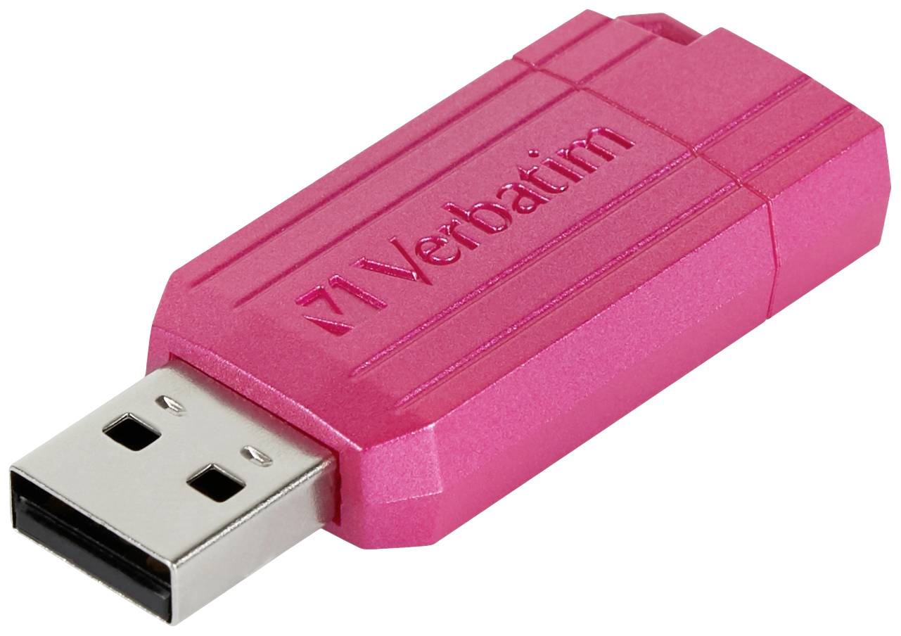 Verbatim USB DRIVE 2.0 PINSTRIPE USB-Stick 128 GB Pink 49460 USB-A (USB 2.0)