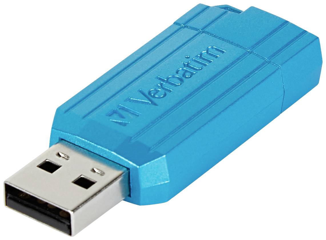 Verbatim USB DRIVE 2.0 PINSTRIPE USB-Stick 64 GB Blau 49961 USB-A (USB 2.0)
