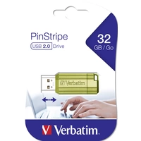 Verbatim USB DRIVE 2.0 PINSTRIPE USB-Stick 32 GB Eucalyptus, Grün 49958 USB-A (USB 2.0) Verbatim USB DRIVE 2.0 PINSTRIPE USB-Stick 32 GB Eucalyptus, Grün 49958 USB-A (USB 2.0)