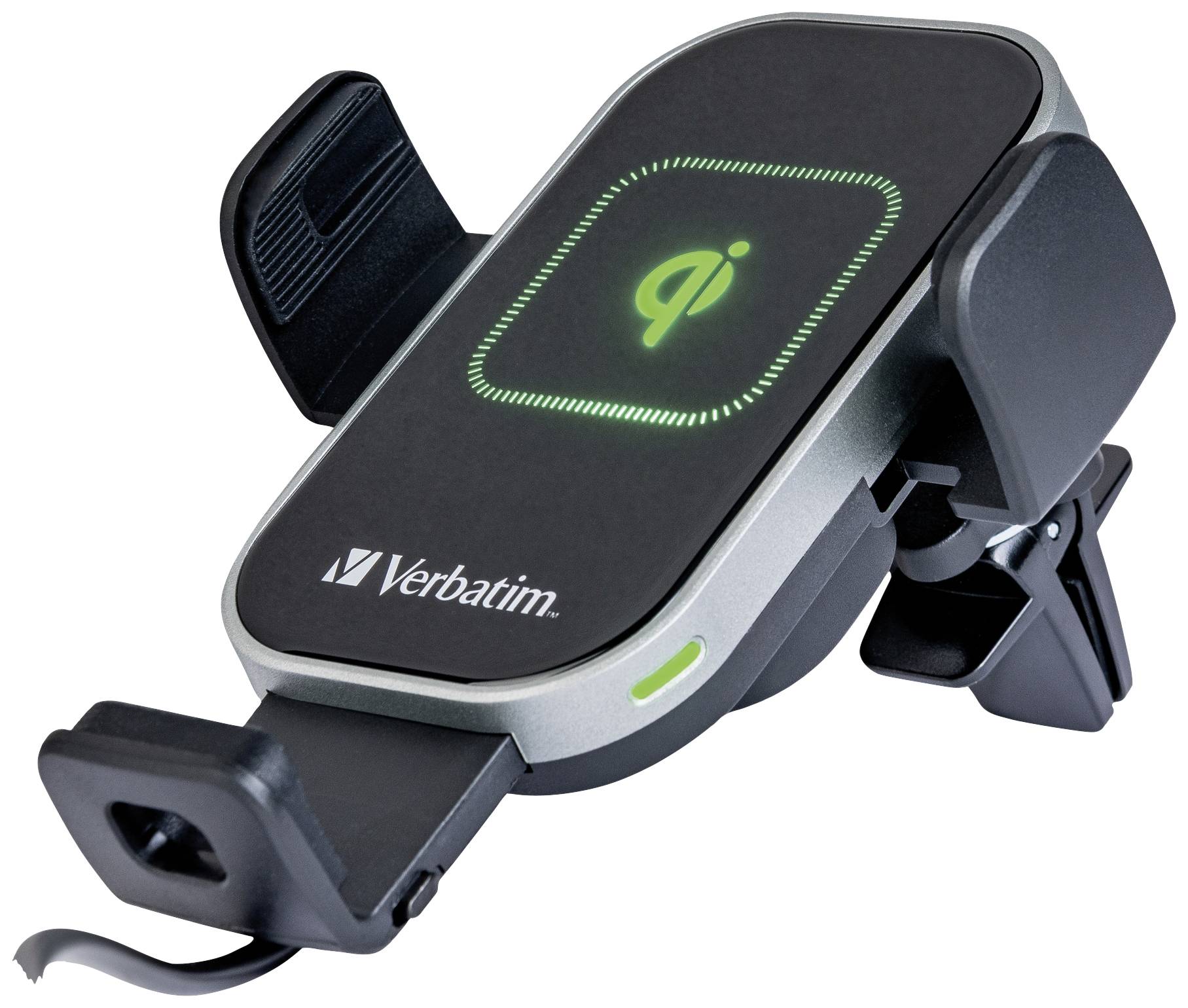 Verbatim Induktions-Ladegerät FWC-02 Qi Fast Wireless Car Charger 49553 Ausgänge Magnetanschluss Schwarz