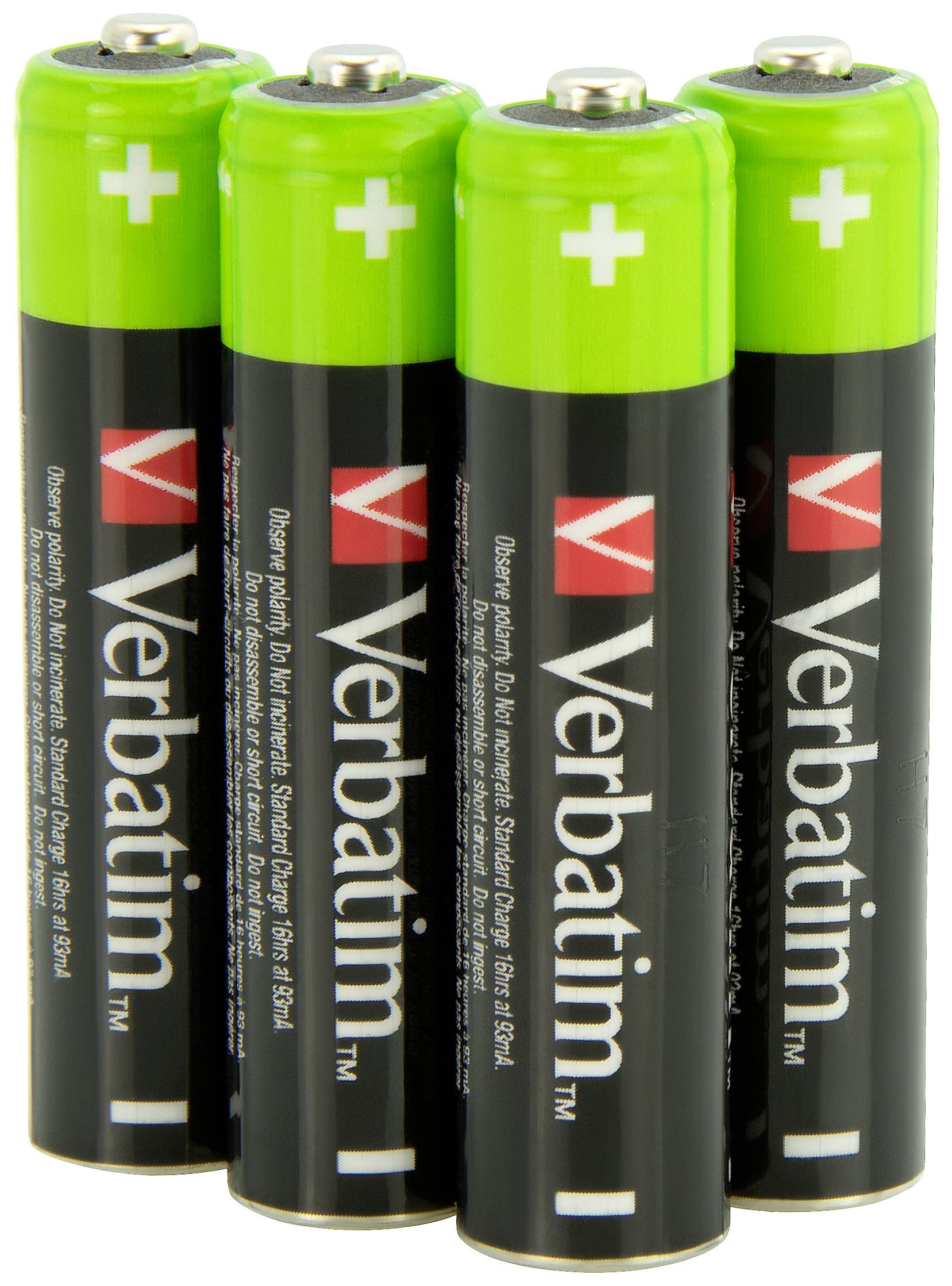 Verbatim RECHARGEABLE BATTERY AAA 4 PACK / HR03 Micro (AAA)-Akku NiMH 950 mAh 1.2 V 4 St.