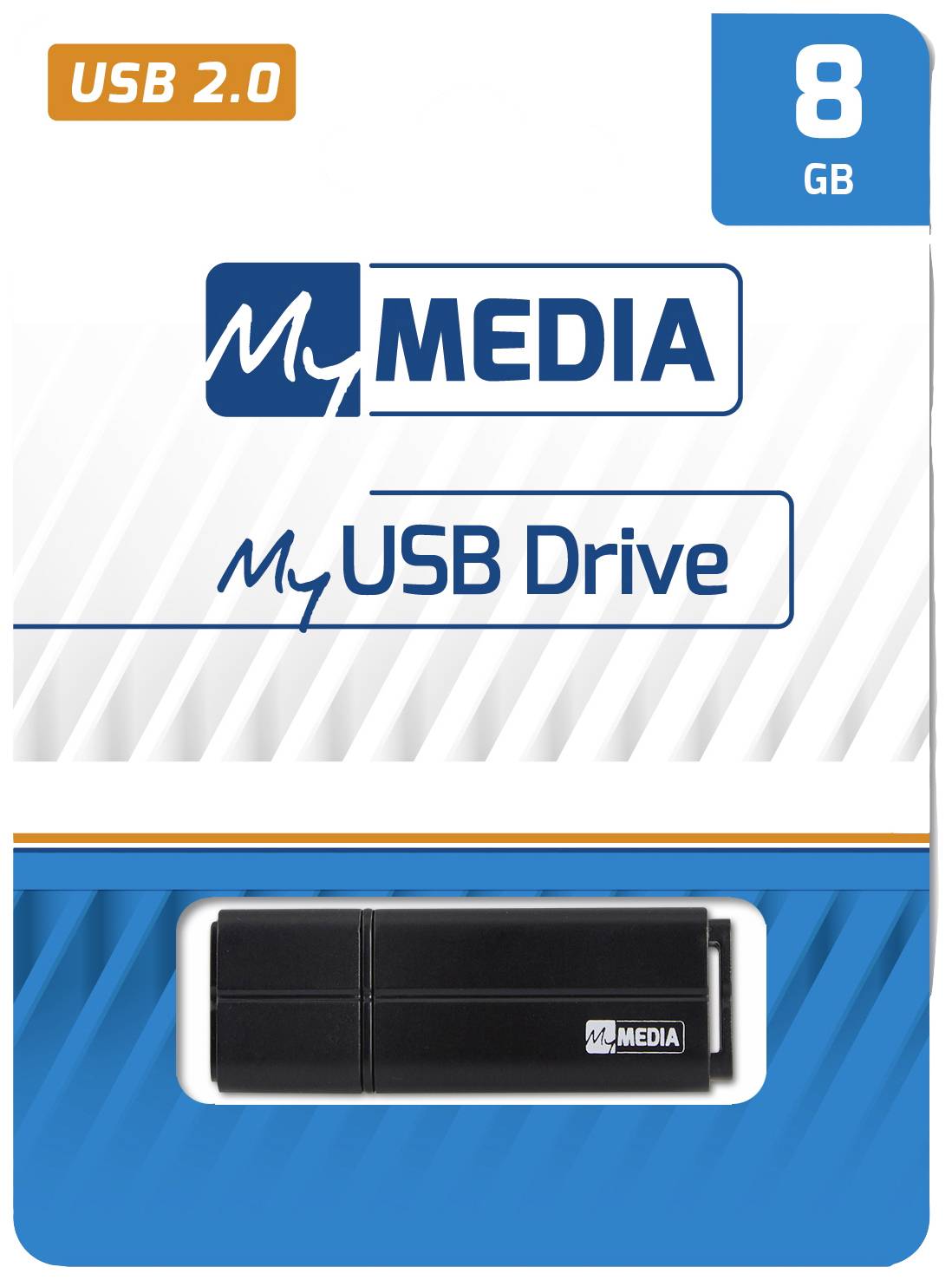 MyMEDIA My USB 2.0 Drive 8GB USB-Stick 8 GB Schwarz 69260 USB-A (USB 2.0)