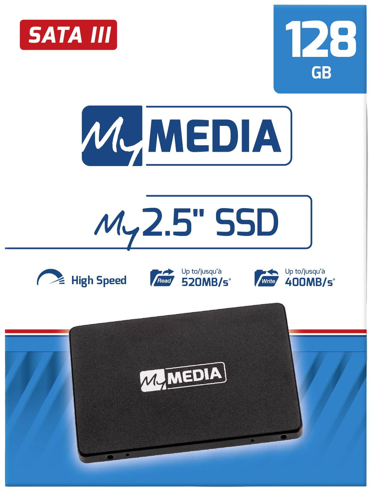 MyMEDIA My2.5" SSD 128 GB Interne SATA SSD 6.35 cm (2.5 Zoll) SATA 6 Gb/s Retail 69279