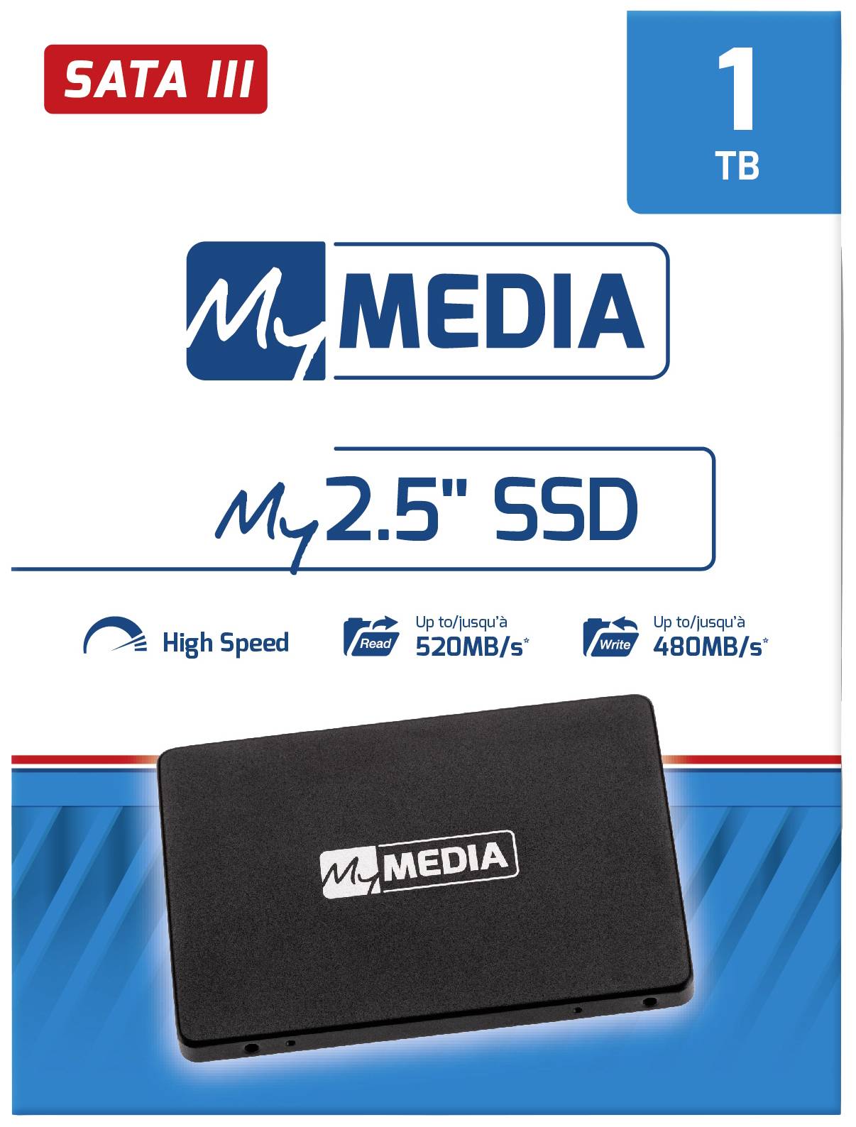 MyMEDIA My2.5" SSD 1 TB Interne SATA SSD 6.35 cm (2.5 Zoll) SATA 6 Gb/s Retail 69282