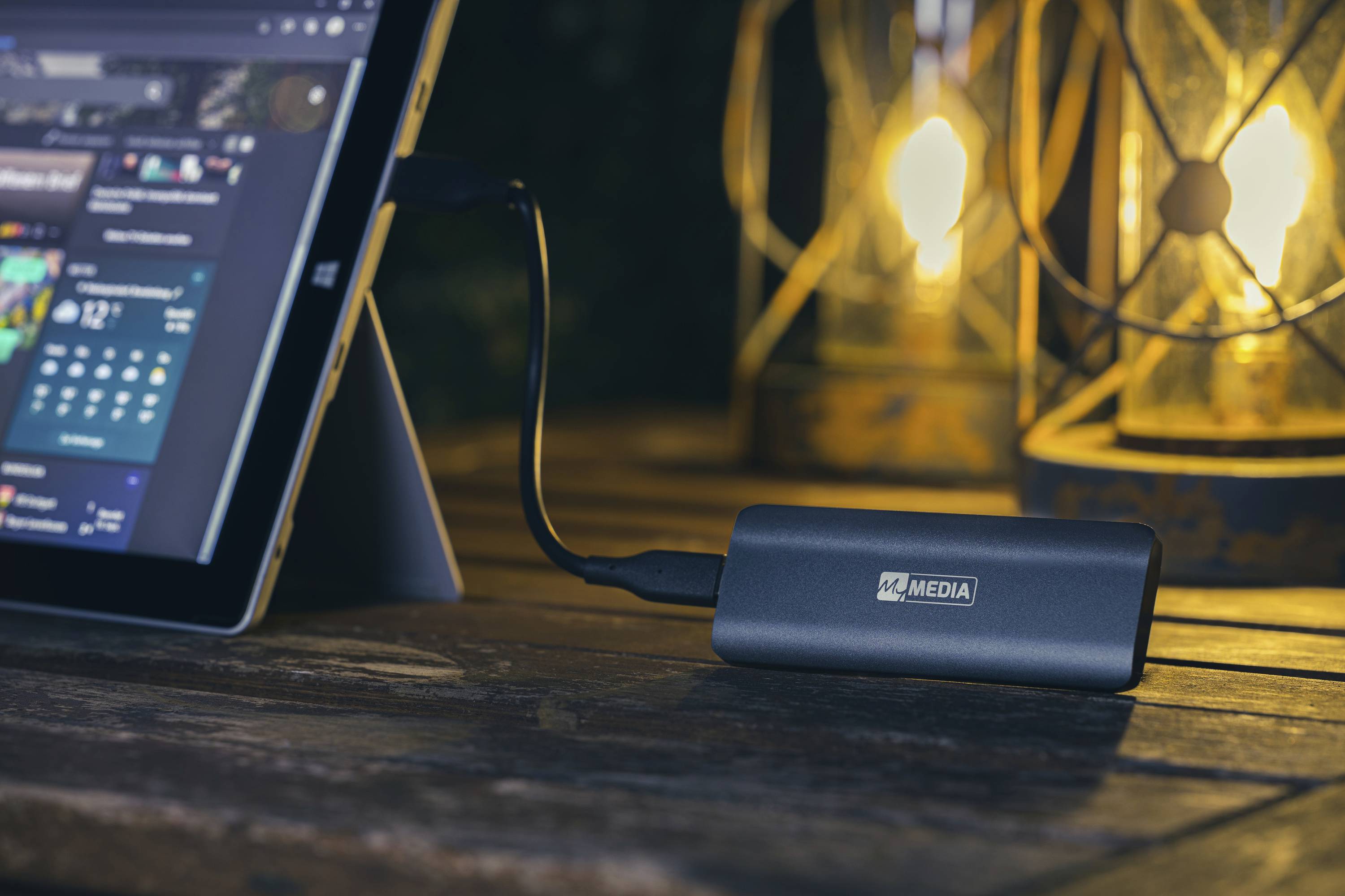 MyMEDIA MyExternal 256 GB Externe SSD USB-C® (USB 3.2 Gen 2) Grau 69284