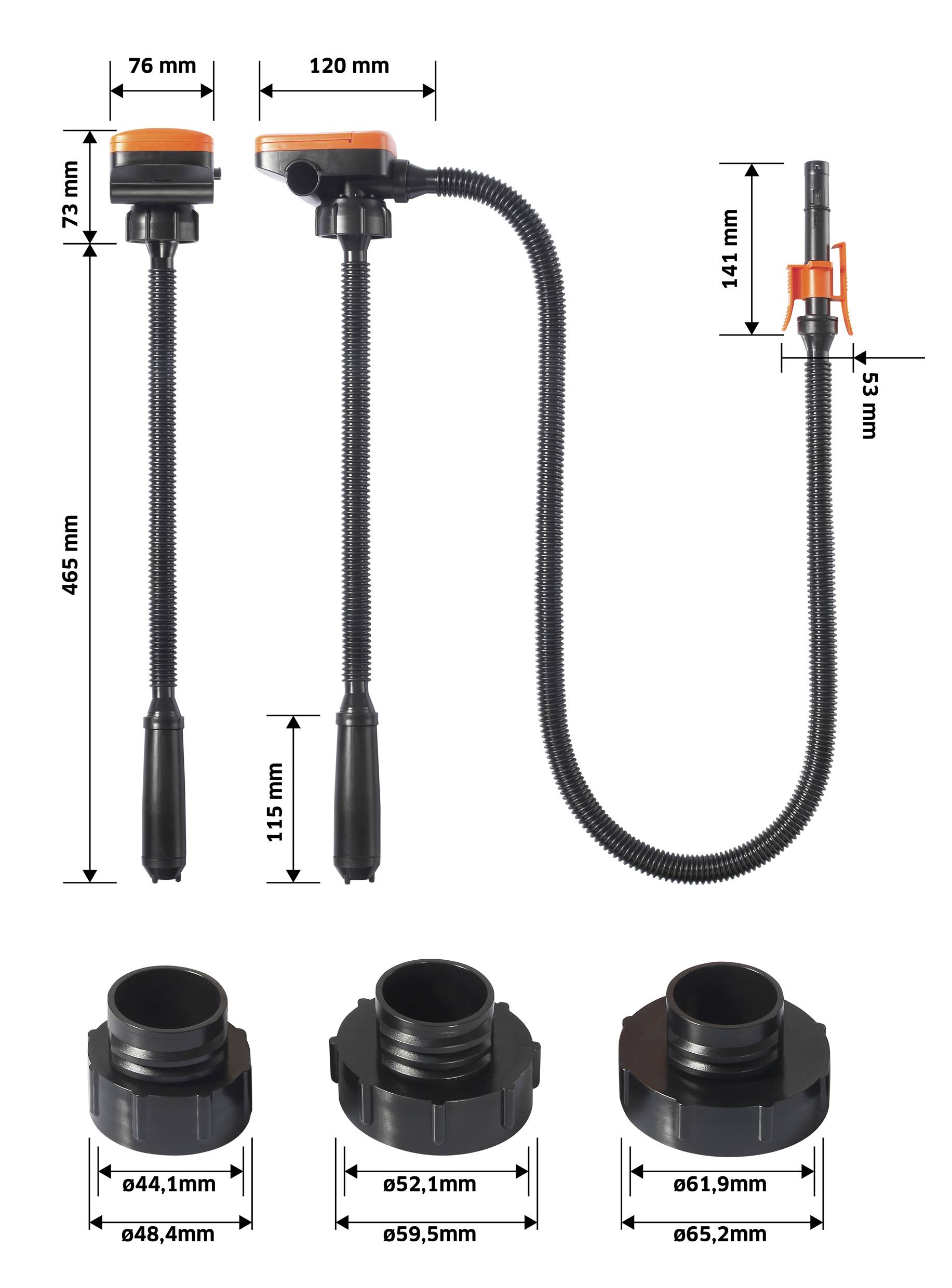 TOOLCRAFT TO-8708859 Elektrische Diesel- und Heizölpumpe 6 V/DC 9.1 l/min
