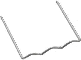 Ein gebogener Drahtbügel, der hauptsächlich zur Befestigung von Blättern in Papierdokumenten verwendet wird.