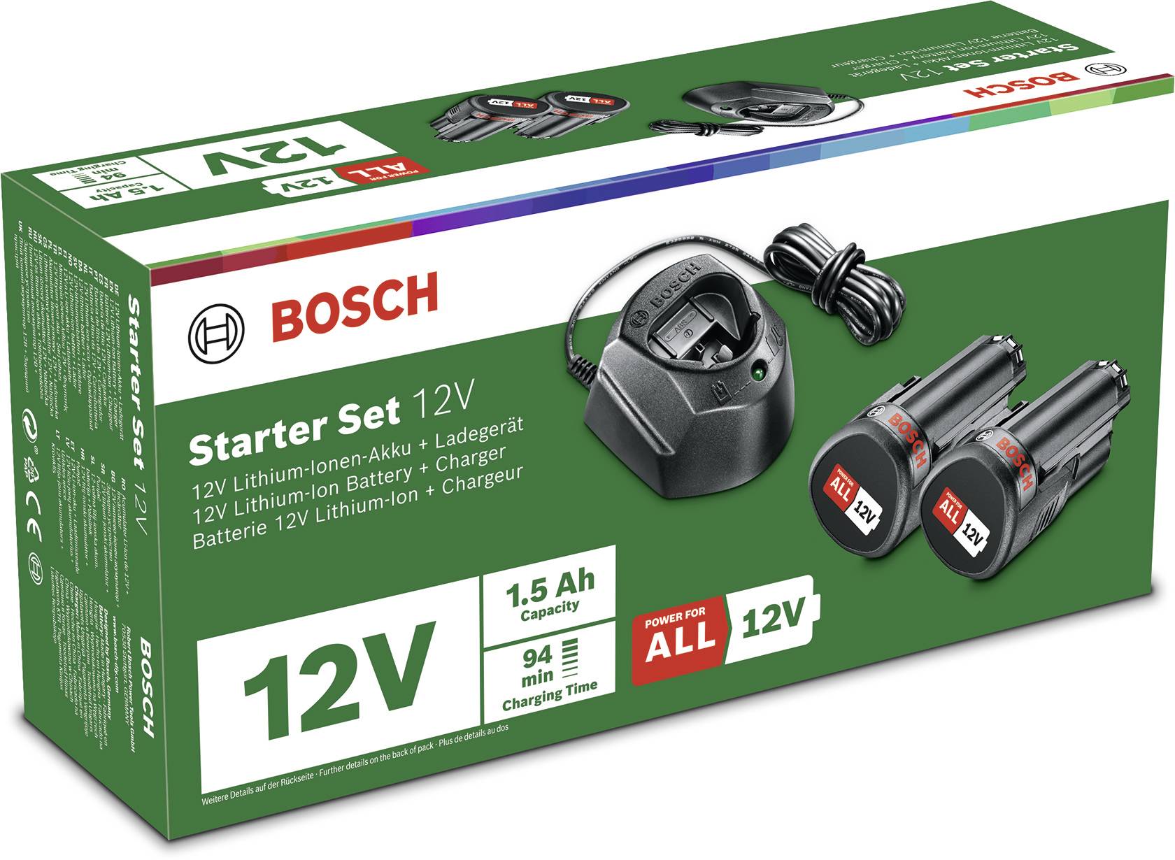 Bosch Home and Garden 1600A01L3E920 Starter Set 12V 2x1.5Ah+GAL1210CV B-Ware Werkzeug-Akku und Ladegerät 12 V 1.5 Ah Li-Ion