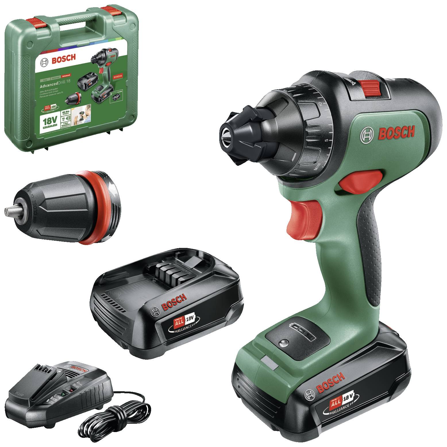 Bosch Home and Garden AdvancedDrill 18 B-Ware 06039B5006920 Akku-Schrauber B-Ware (beschädigte / fehlende Verpackung) 18 V 2.5 Ah Li-Ion