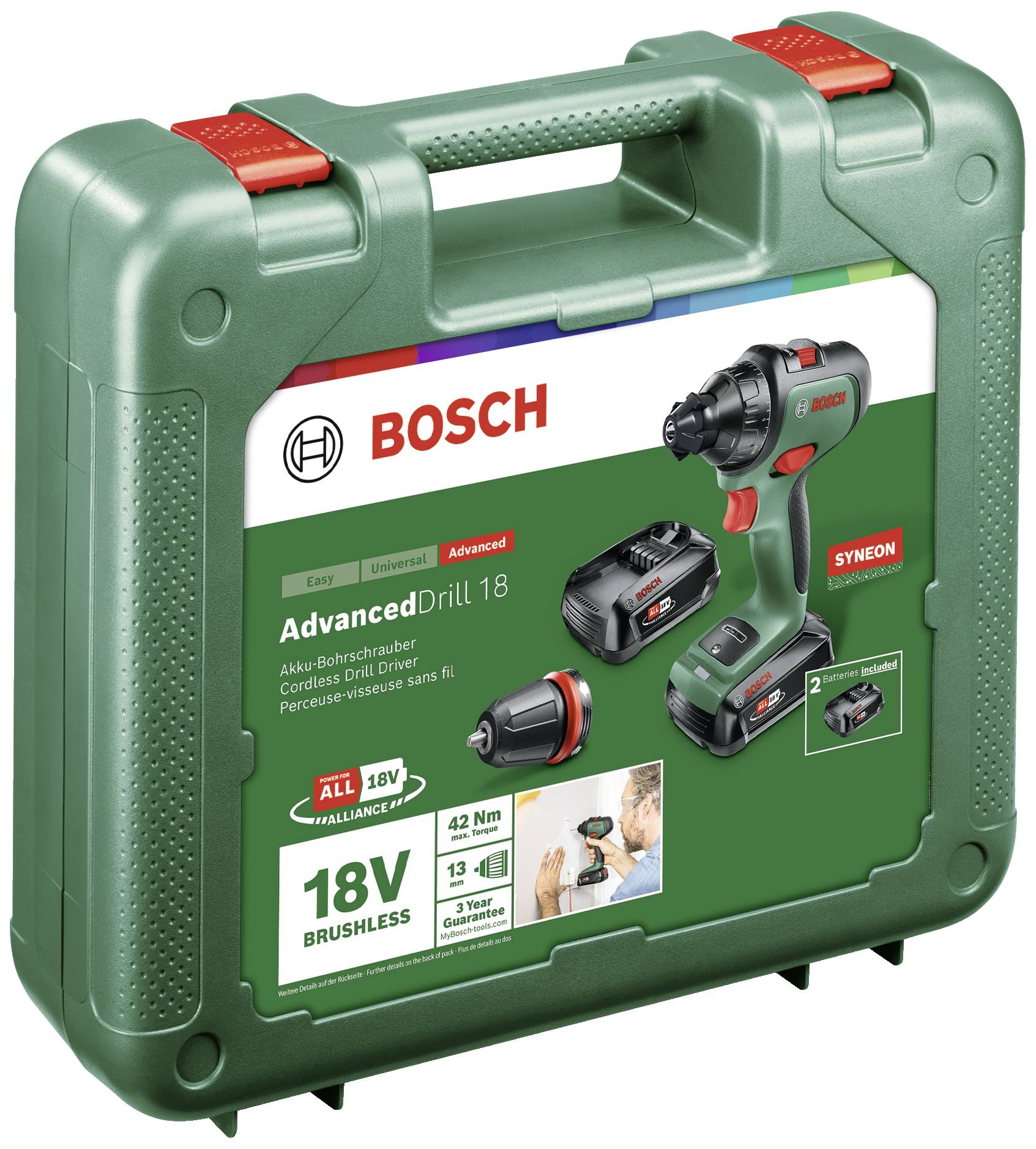 Bosch Home and Garden AdvancedDrill 18 B-Ware 06039B5006920 Akku-Schrauber B-Ware (beschädigte / fehlende Verpackung) 18 V 2.5 Ah Li-Ion