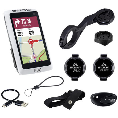 Sigma ROX 12.1 EVO Sensor Set - White Fahrrad-Navi Fahrrad Europa Bluetooth®, GPS, GLONASS