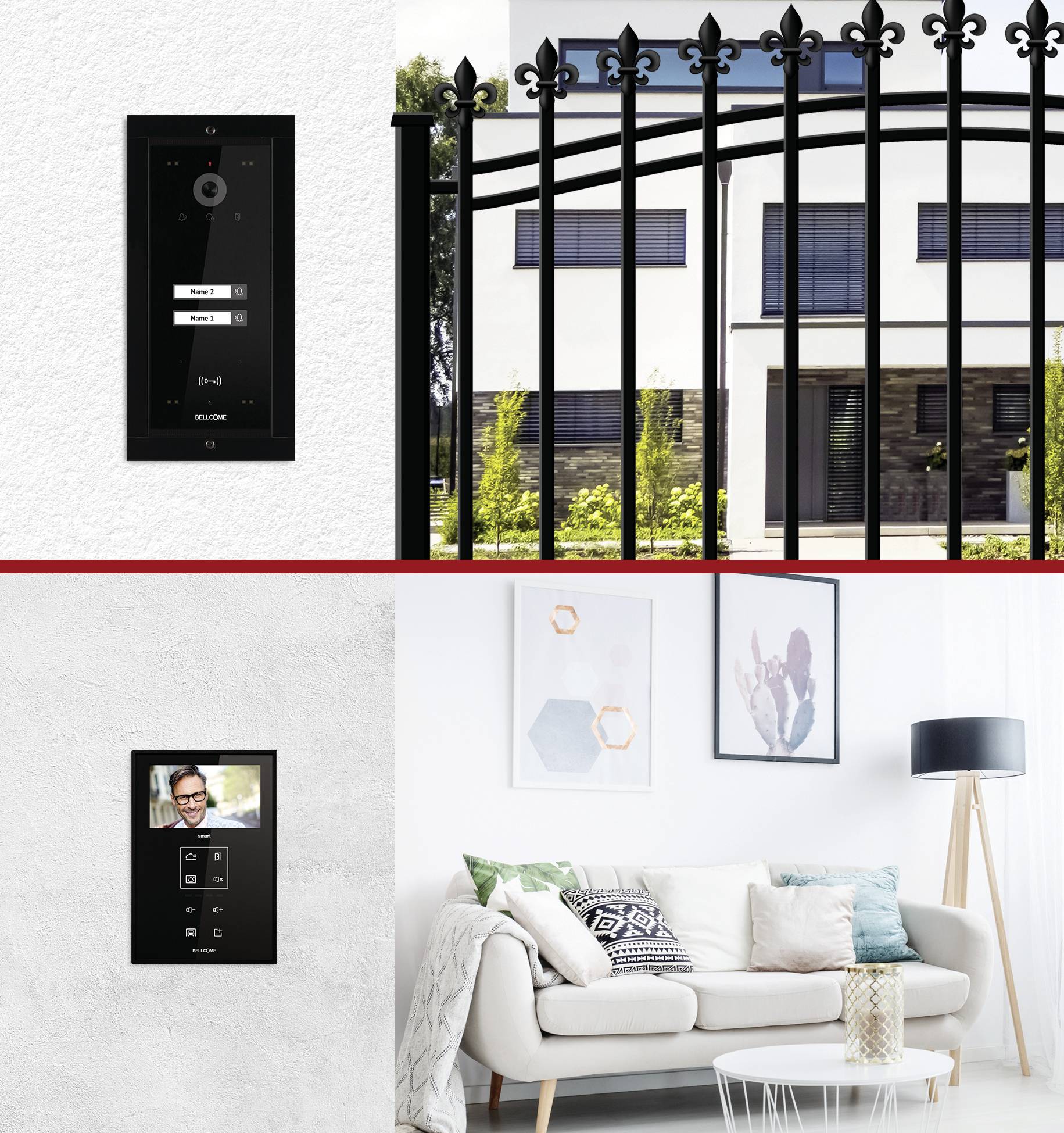 Bellcome ELECTRA Video-Türsprechanlage Kabelgebunden Komplett-Set Schwarz