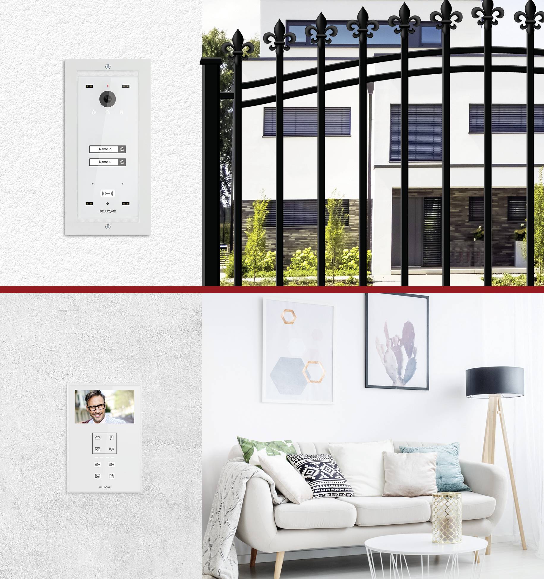 Bellcome ELECTRA Video-Türsprechanlage Kabelgebunden Komplett-Set Weiß