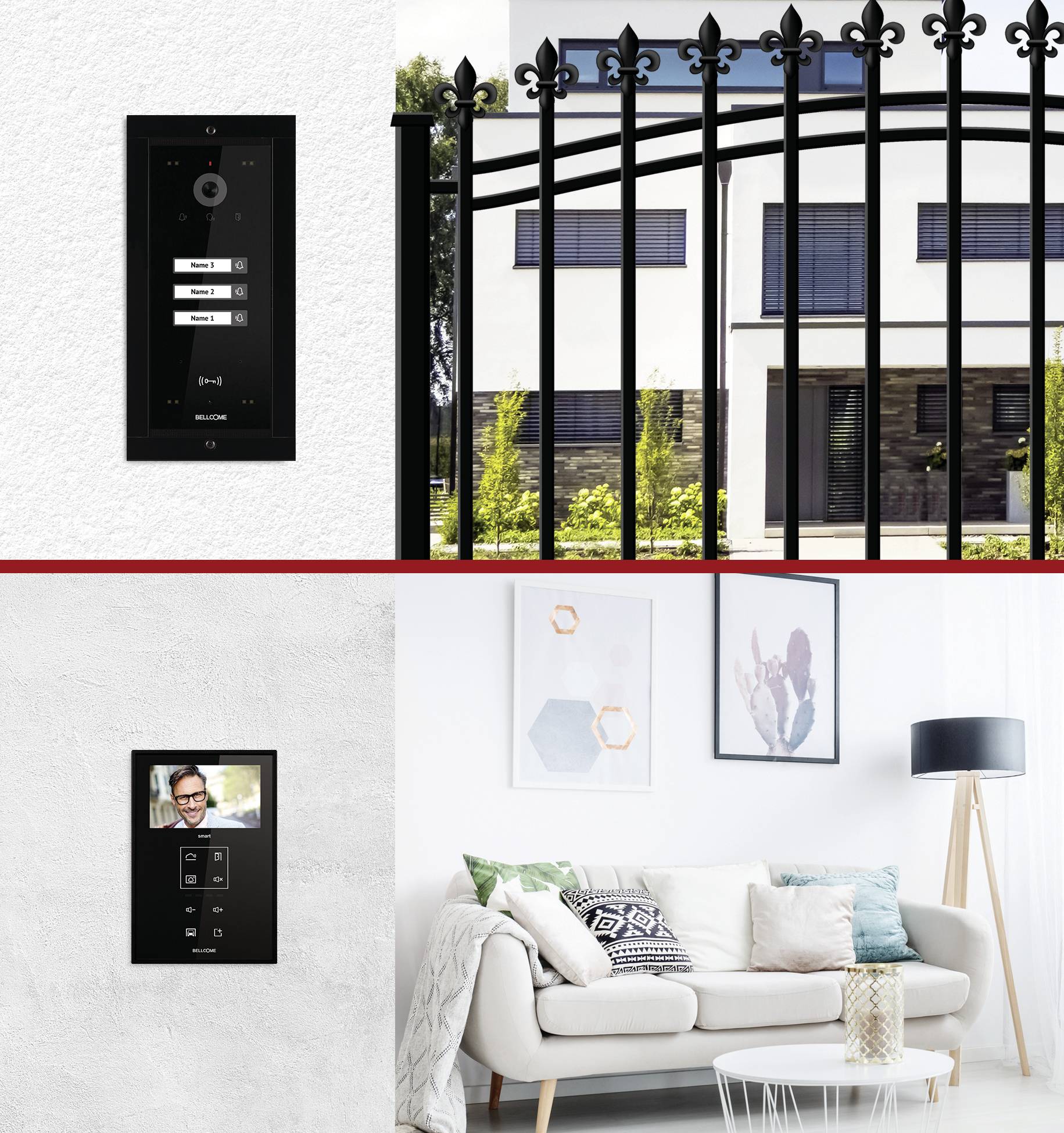 Bellcome ELECTRA Video-Türsprechanlage Kabelgebunden Komplett-Set Schwarz