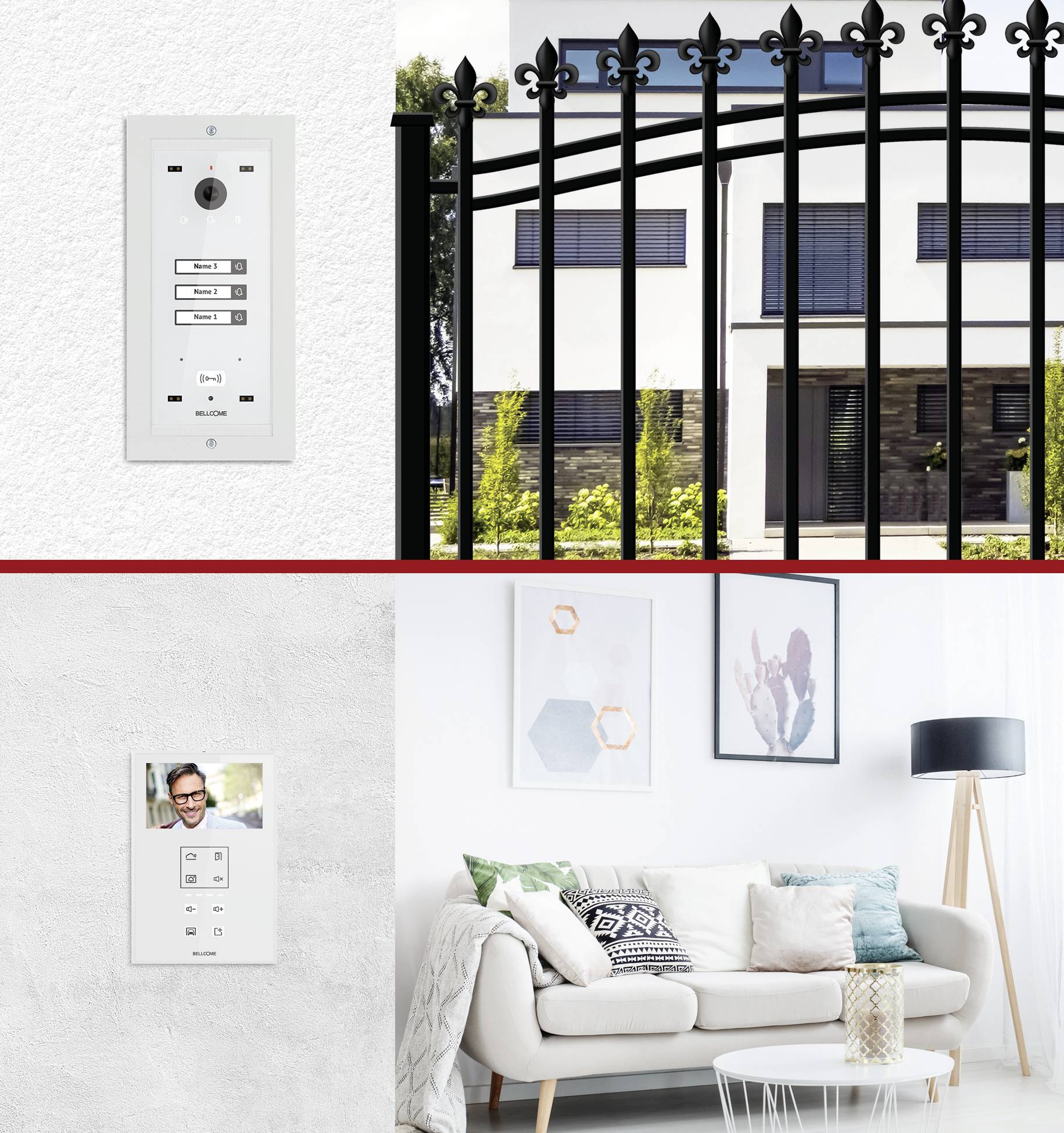 Bellcome ELECTRA Video-Türsprechanlage Kabelgebunden Komplett-Set Weiß