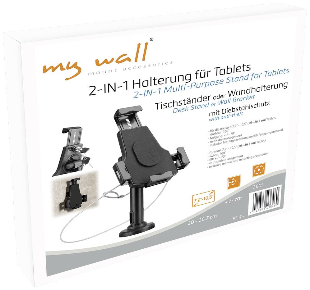 My Wall HT32L Tablet Klemmhalterung Universal 20,1cm (7,9") - 26,7cm (10,5")