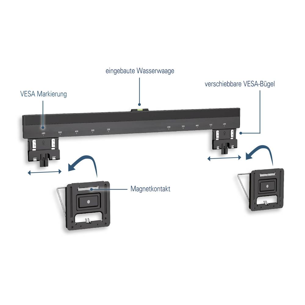 My Wall HE7-1L TV-Wandhalterung Integrierte Wasserwaage 94,0cm (37") - 203,2cm (80") Starr