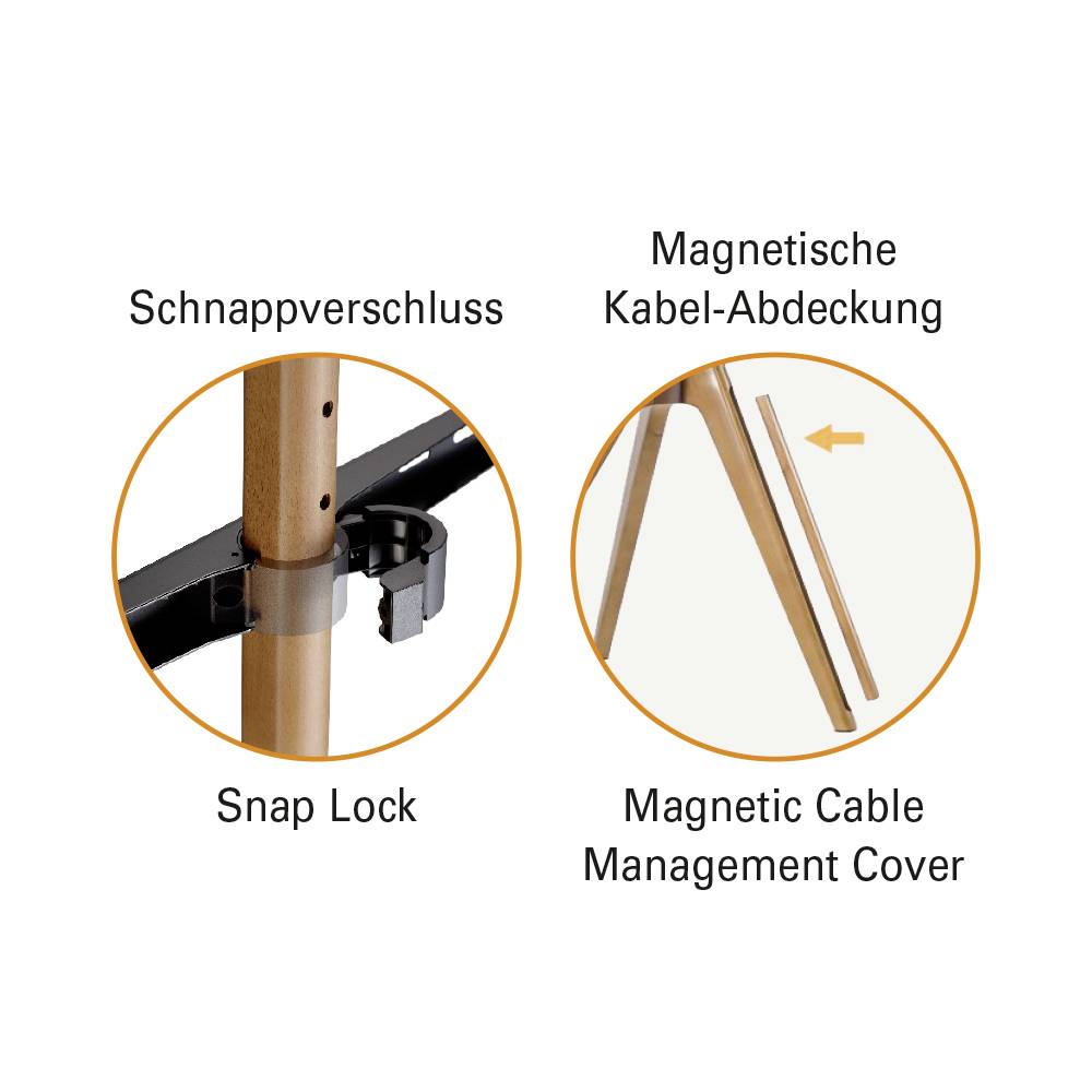 My Wall HT23L TV-Standfuß Höhenverstellbar, Ausziehbar 114,3cm (45") - 165,1cm (65") Stand, Ausziehbar, Höhenverstellbar, Drehbar