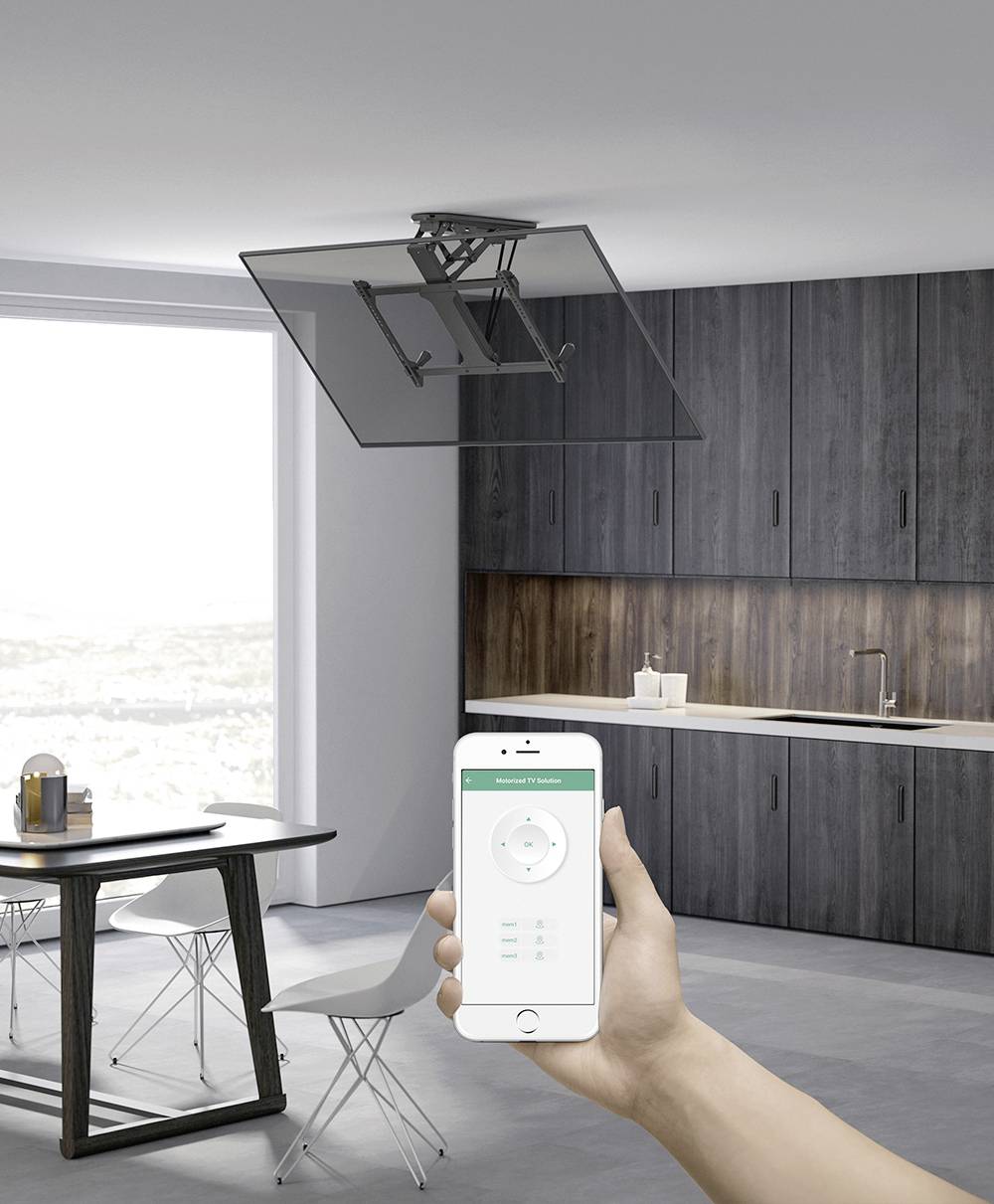 My Wall HL44MWL TV-Deckenhalterung Mit Fernbedienung, Neigbar 81,3cm (32") - 177,8cm (70") Deckenhalter, App-Steuerung