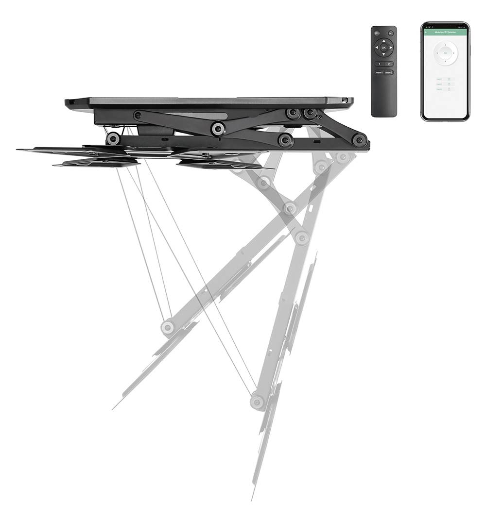 My Wall HL43ML TV-Deckenhalterung Mit Fernbedienung, Schwenkbar, Neigbar 58,4cm (23") - 139,7cm (55") App-Steuerung, Deckenhalter