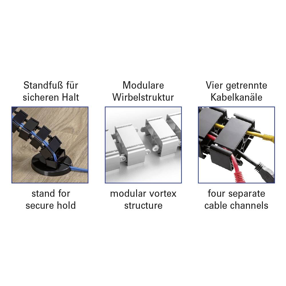 My Wall HZ42L Kabelbündelhalter Schwarz 1 St.