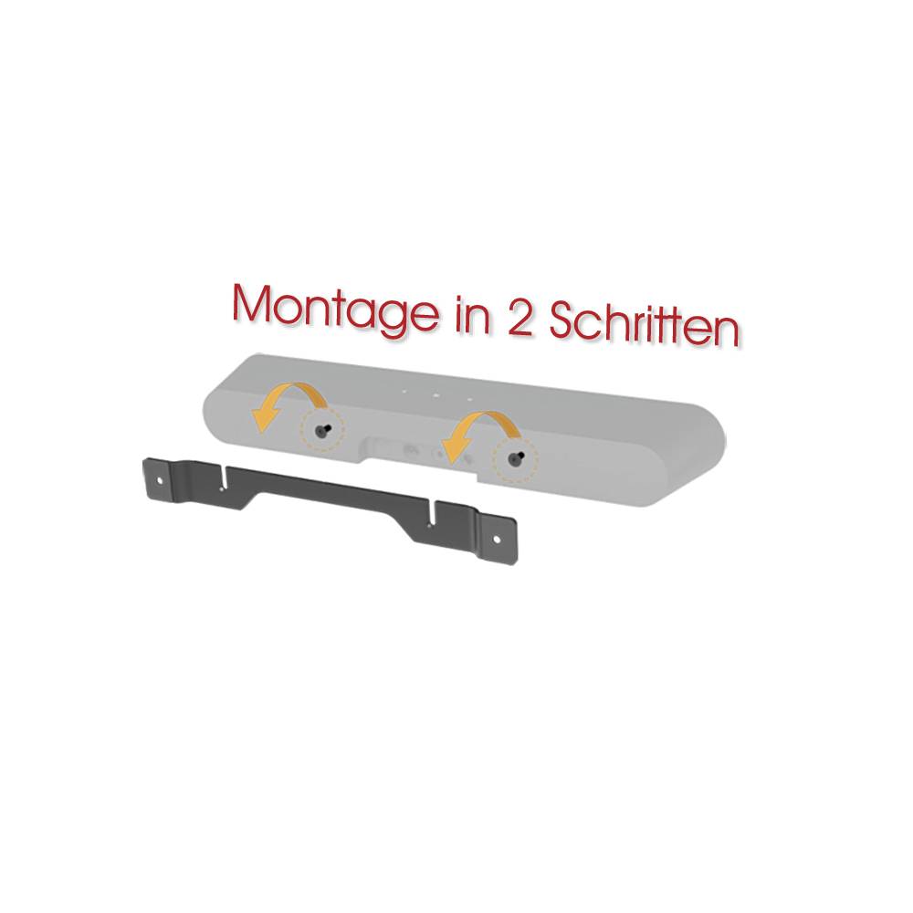 My Wall HS26L Soundbar-Halterung Starr Wandabstand (max.): 14mm Schwarz 1St.