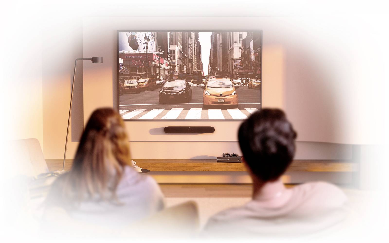 My Wall HS26WL Soundbar-Halterung Starr Wandabstand (max.): 14mm Weiß 1St.