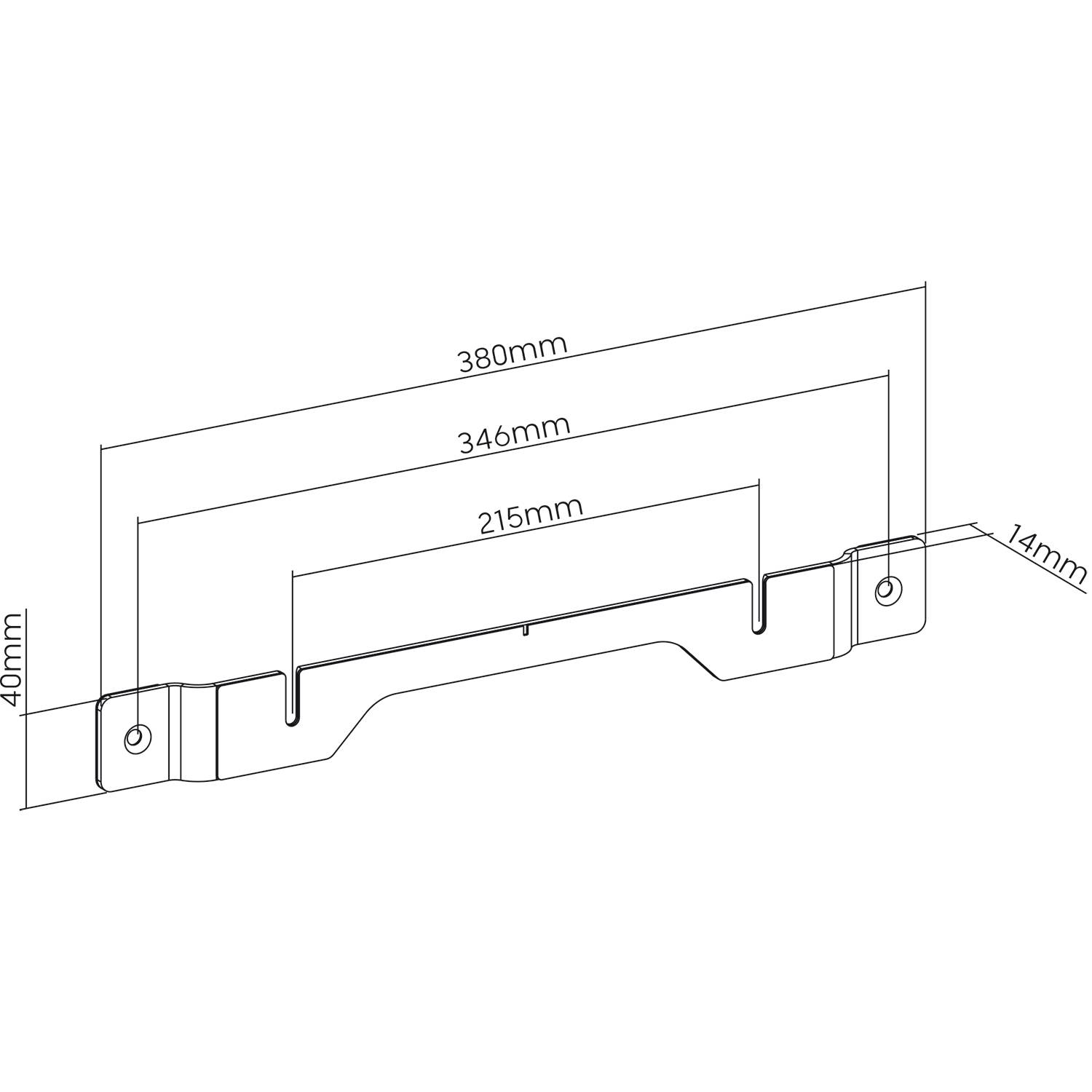 My Wall HS26WL Soundbar-Halterung Starr Wandabstand (max.): 14 mm Weiß 1 St.