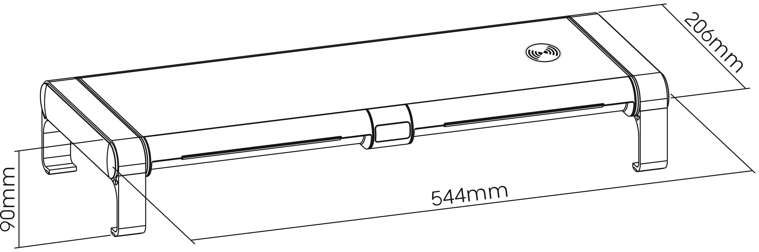 My Wall HT43L Monitor-Erhöhung Höhen-Bereich: 90 mm (max) Schwarz