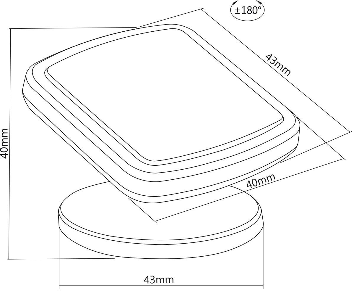 My Wall HT9-2L Armaturenbrett, Klebepad Handy-Kfz-Halterung Magnetbefestigung