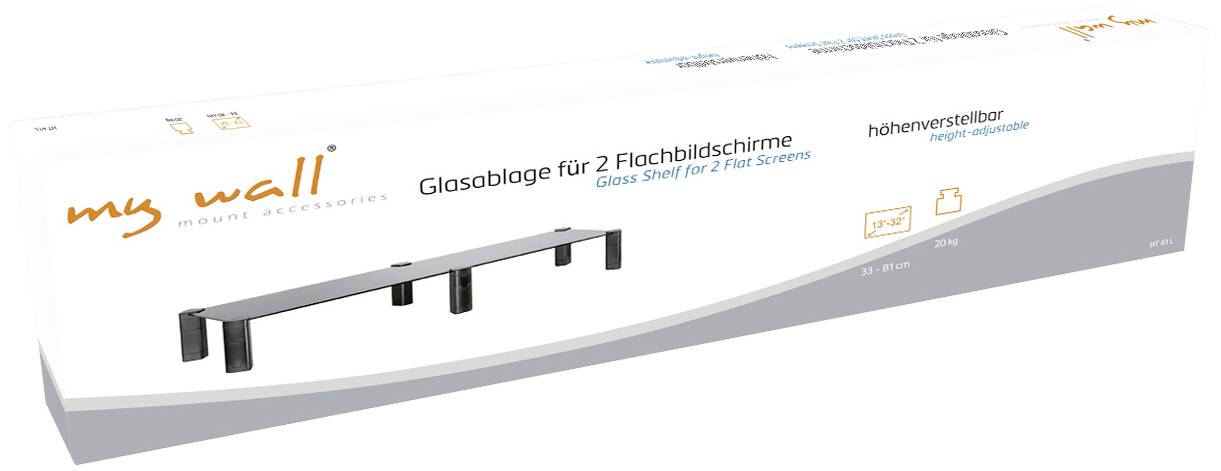 My Wall HT41L Monitor-Erhöhung Höhen-Bereich: 34 bis 124mm Schwarz