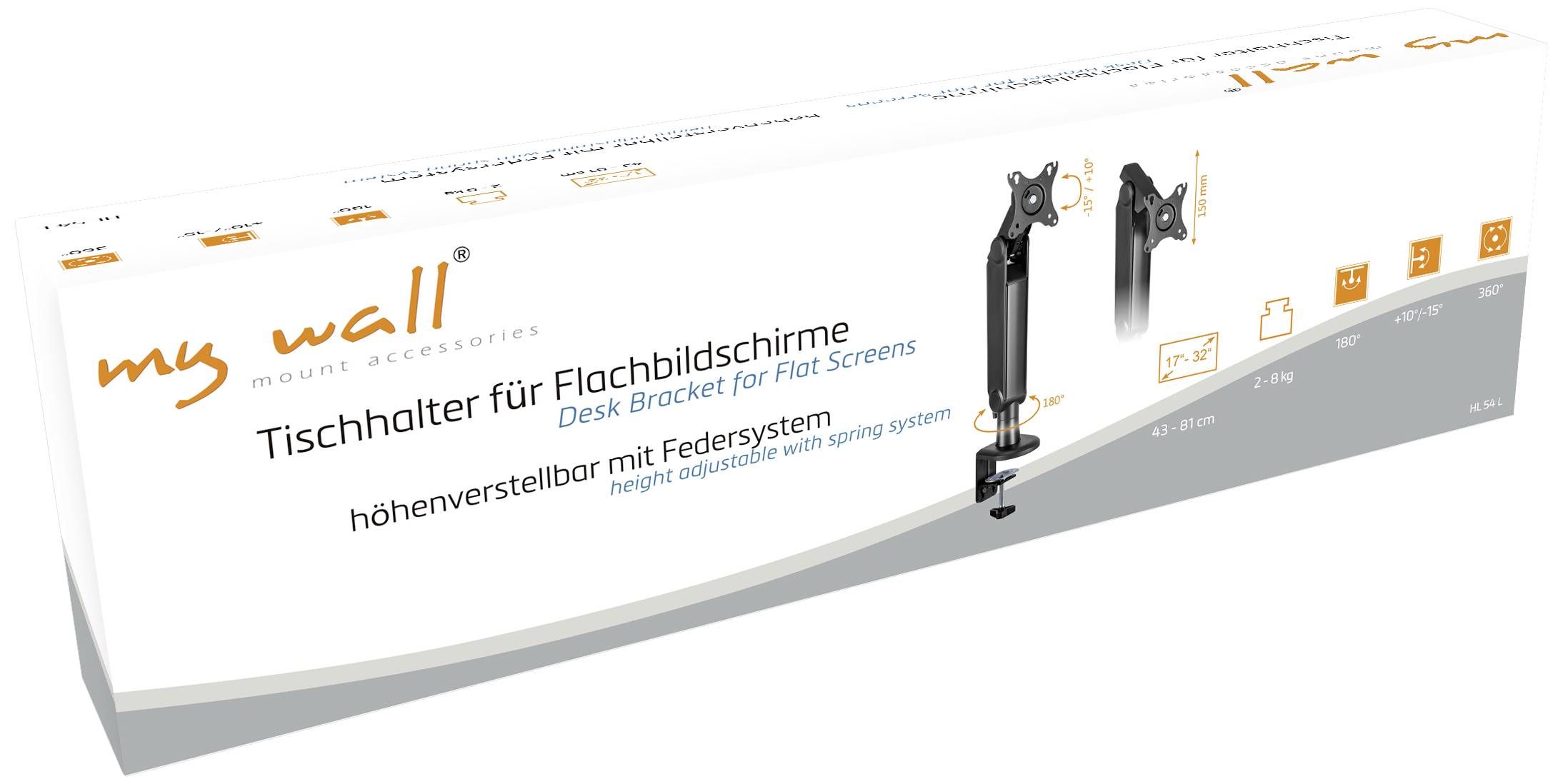 My Wall HL54L Monitor-Erhöhung Schwarz