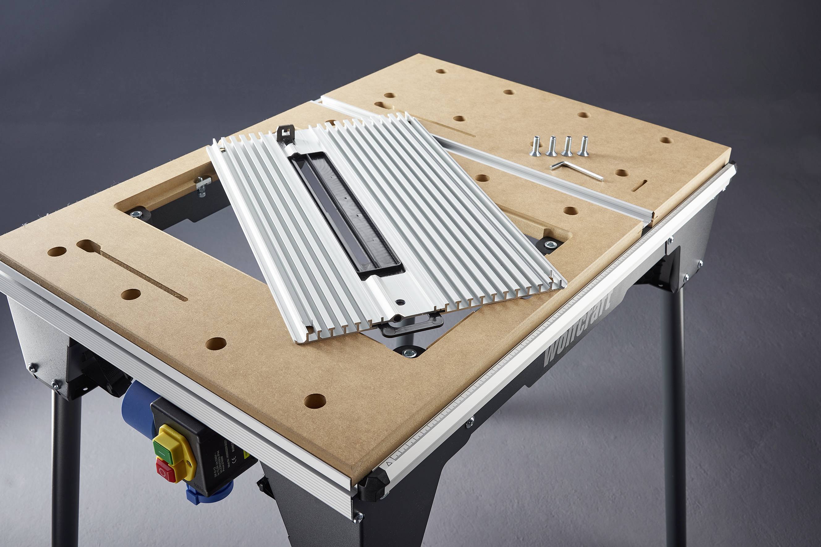 Wolfcraft 6907000 1 MASTER cut 2200 Maschinentisch 17kg Schwarz, Silber