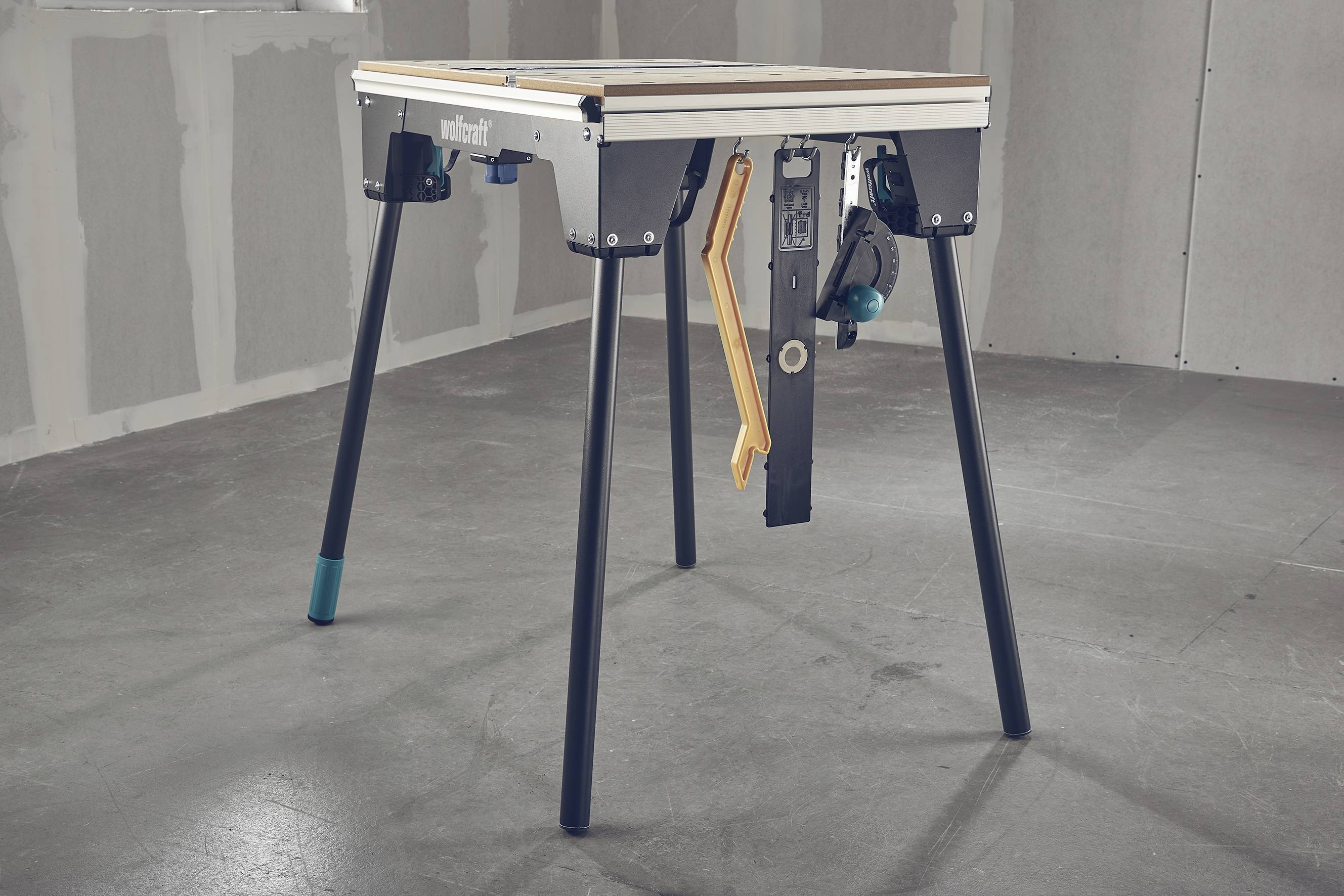 Wolfcraft 6907000 1 MASTER cut 2200 Maschinentisch 17kg Schwarz, Silber