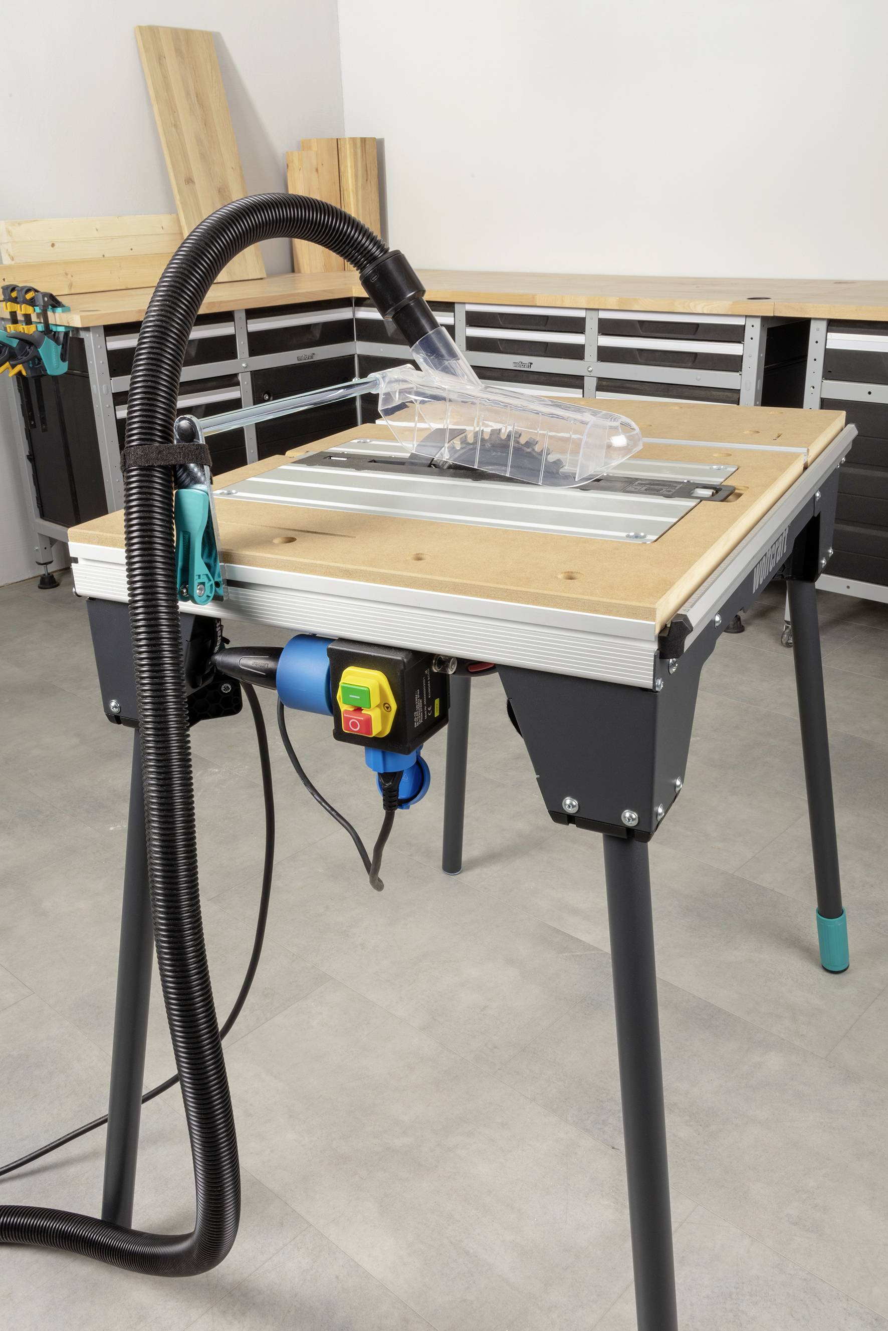 Wolfcraft 6907000 1 MASTER cut 2200 Maschinentisch 17kg Schwarz, Silber