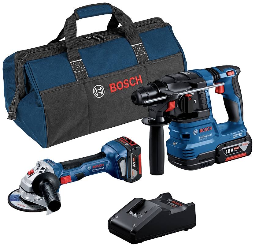 Bosch Professional 0615A50037 Werkzeugset Akkugeräte, Handwerker, Heimwerker, Profi, Sanitär mit Tragegurt
