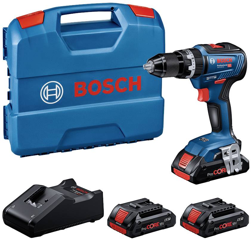 Bosch Professional GSB 18V-55 0615A5002V Akku-Bohrschrauber 18 V Li-Ion inkl. 3. Akku, inkl. Ladegerät, bürstenlos