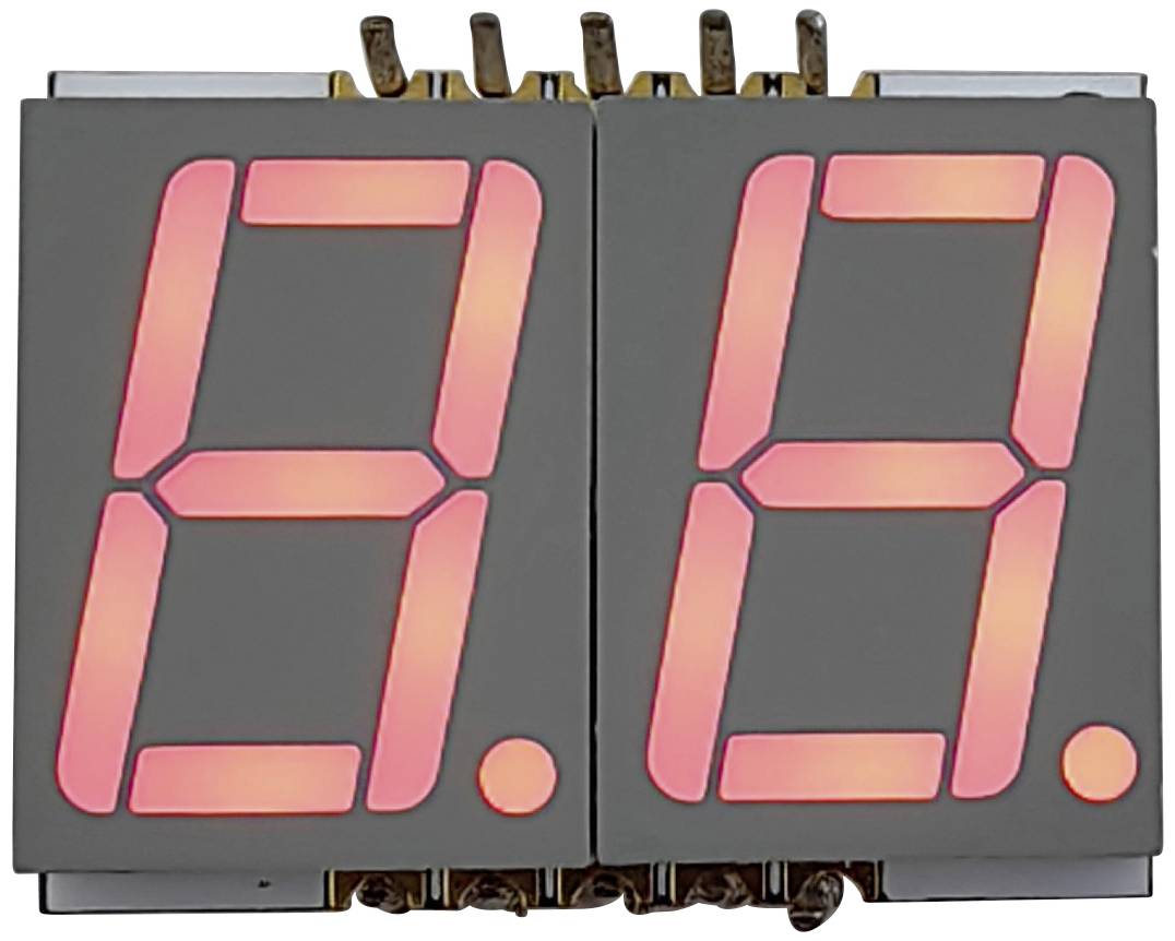 TRU COMPONENTS SMD-LED Rot 9 mcd Zweiziffern-Display
