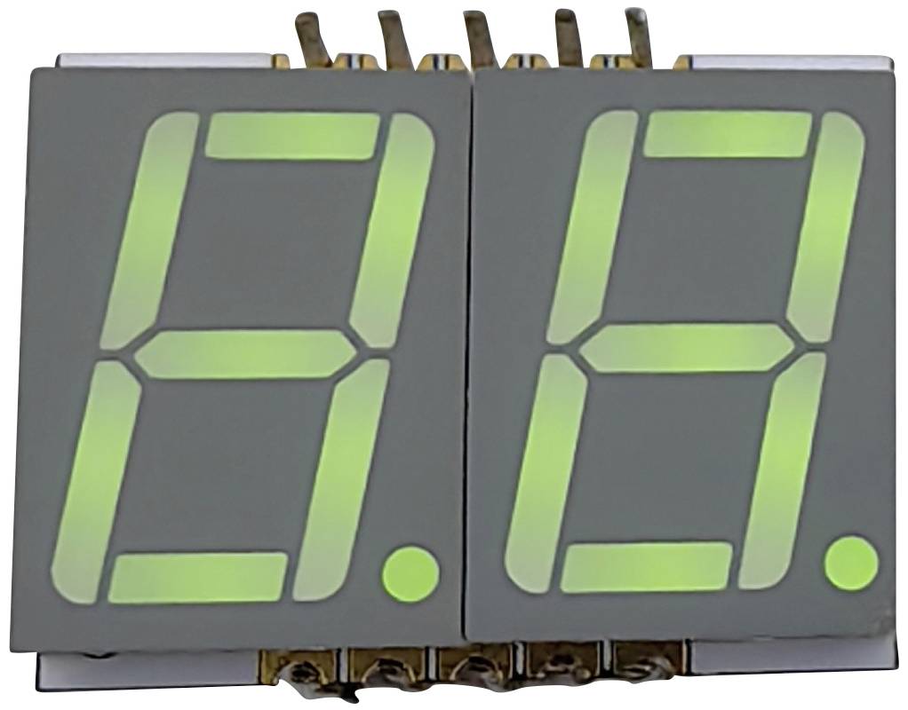 TRU COMPONENTS SMD-LED Gelbgrün 13 mcd Zweiziffern-Display