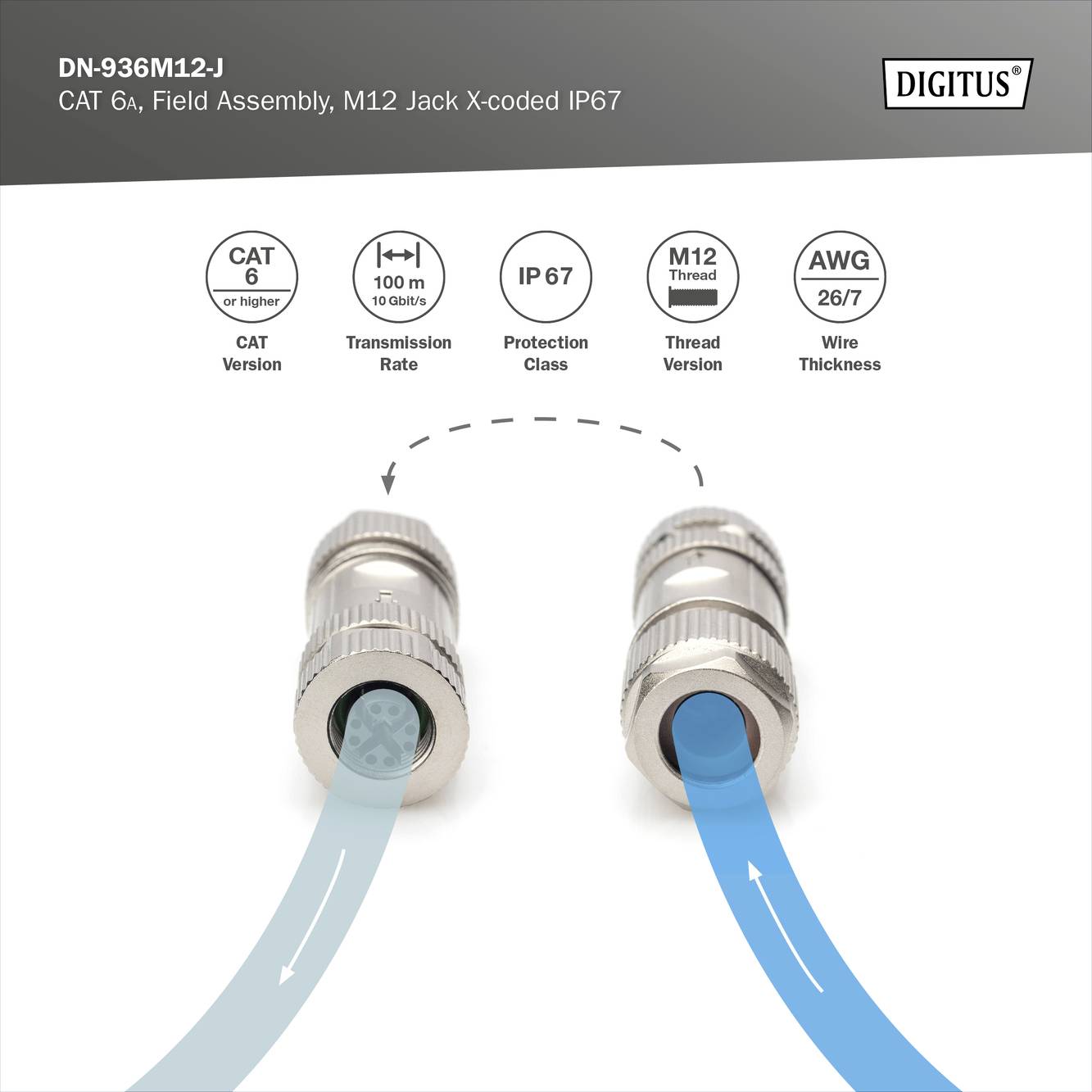 Digitus DN-936M12-J Steckadapter 1St.