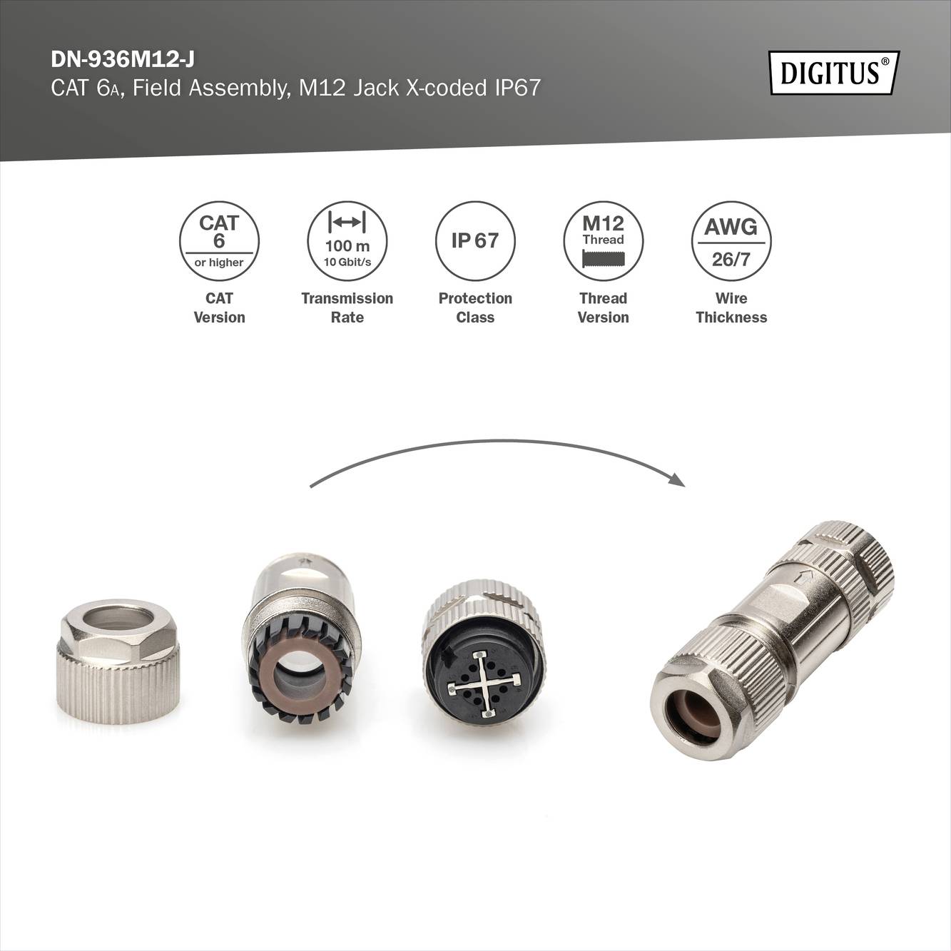 Digitus DN-936M12-J Steckadapter 1 St.