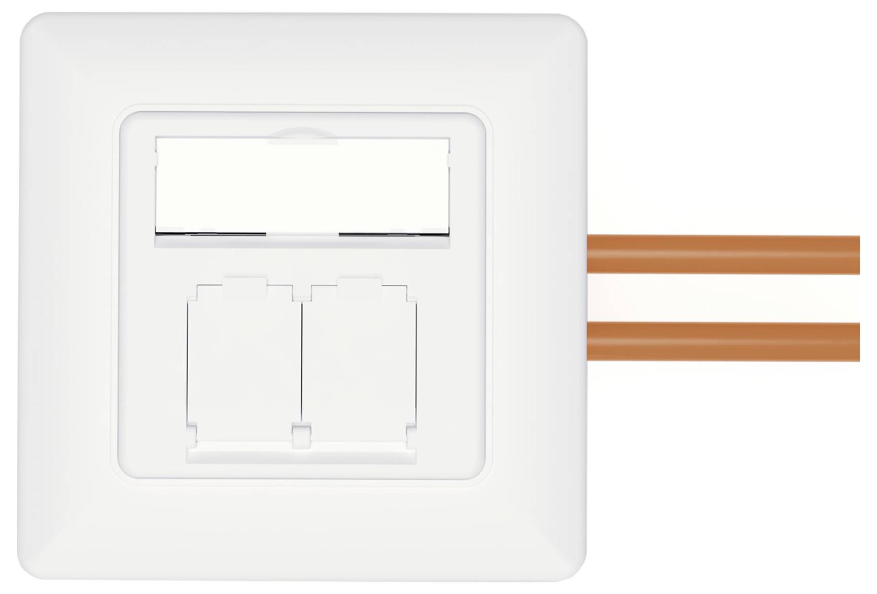Digitus DN-9010/8-2 Netzwerkdose Unterputz Einsatz mit Zentralplatte und Rahmen CAT 6a Weiß