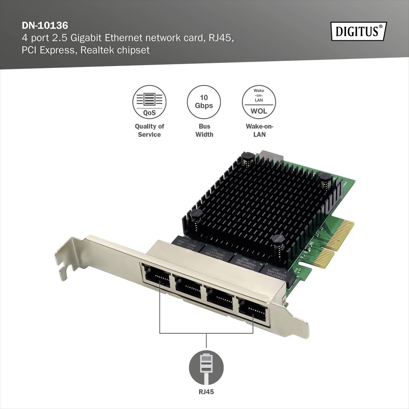 Digitus DN-10136 Netzwerkkarte 2.5 GBit/s PCIe