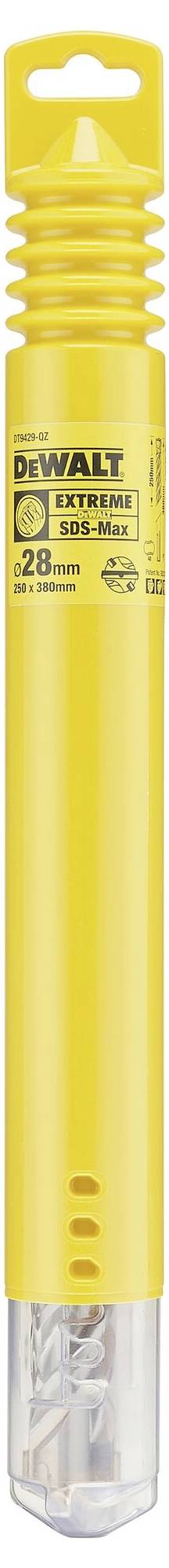 Gelbe Verpackung mit DEWALT-Markenaufschrift, enthält 25 dreieckige Ersatzklingen.