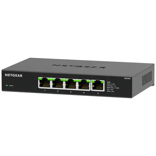 NETGEAR MS305 Netzwerk Switch RJ45 5 Port 2.5 GBit/s NETGEAR MS305 Netzwerk Switch RJ45 5 Port 2.5 GBit/s