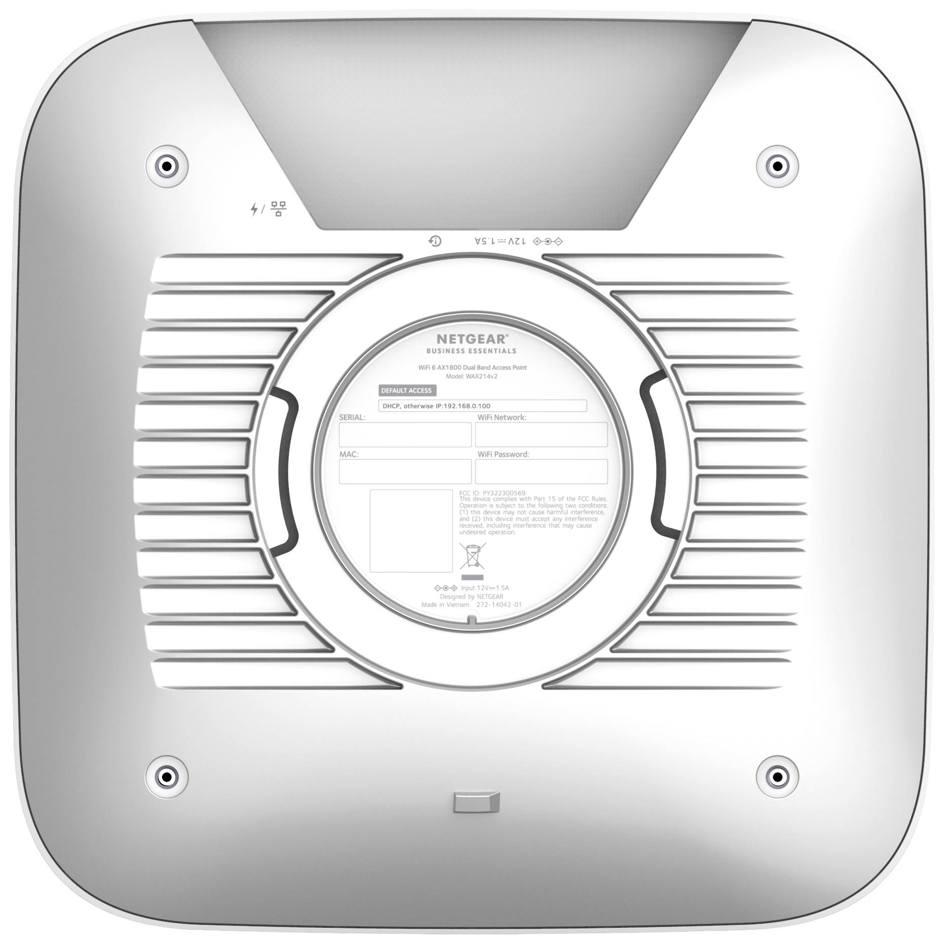 NETGEAR AX1800 (WAX214v2) einzeln WLAN Access-Point 1200 MBit/s 2.4 GHz, 5 GHz