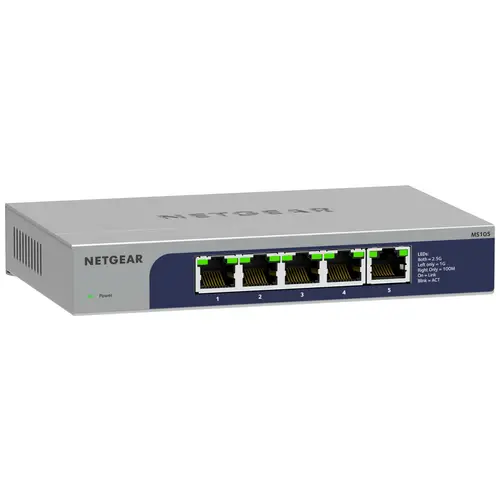 NETGEAR MS105 Netzwerk Switch RJ45 5 Port 2.5 GBit/s NETGEAR MS105 Netzwerk Switch RJ45 5 Port 2.5 GBit/s