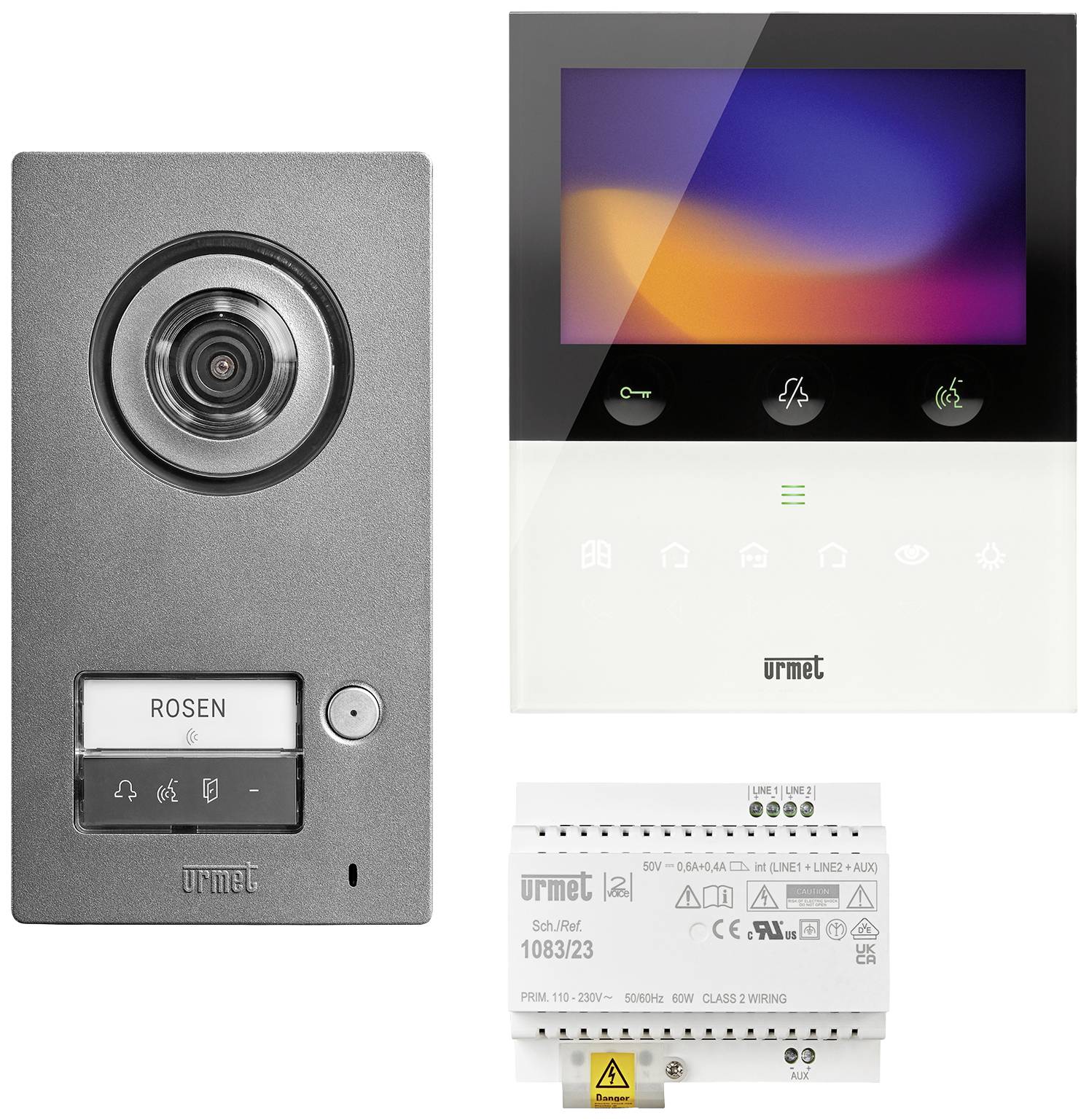 Urmet SET 1784/716 - 2Voice Comfort Plus Video-Türsprechanlage Komplett-Set